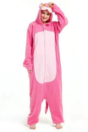 Pink Panther Onesie Kigurumi Animal Hoodie Costume Pajamas