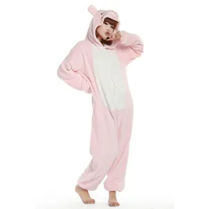 Pink Pig Onesies Hoodie Pajamas Animal Costume Kigurumi