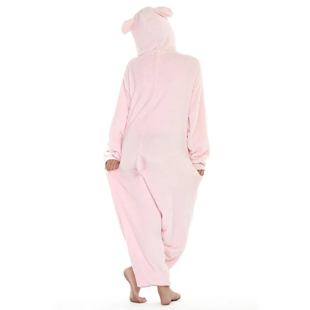 Pink Pig Onesies Hoodie Pajamas Animal Costume Kigurumi