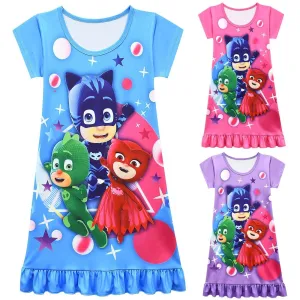 PJ Masks Pajamas Little Hero Nightgown for Toddler Kids Sleepwear Dress