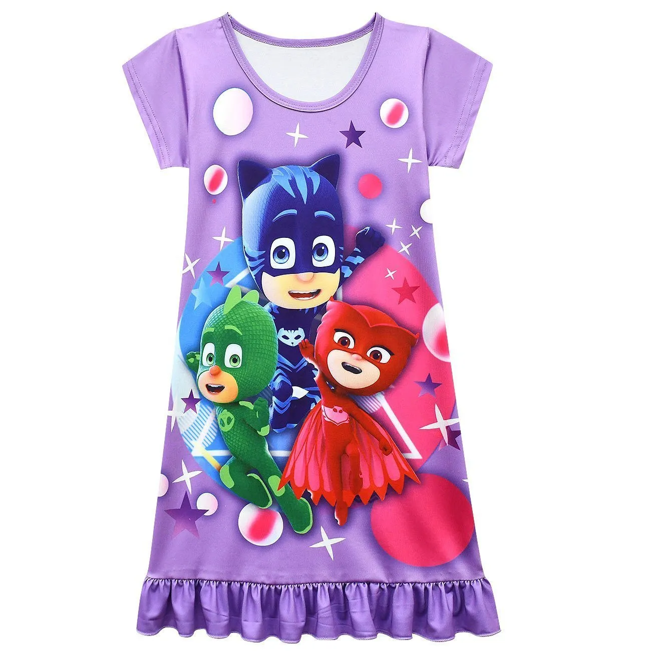 PJ Masks Pajamas Little Hero Nightgown for Toddler Kids Sleepwear Dress