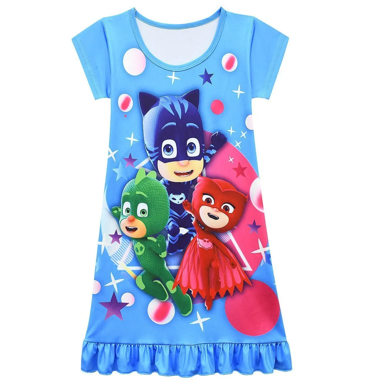 PJ Masks Pajamas Little Hero Nightgown for Toddler Kids Sleepwear Dress