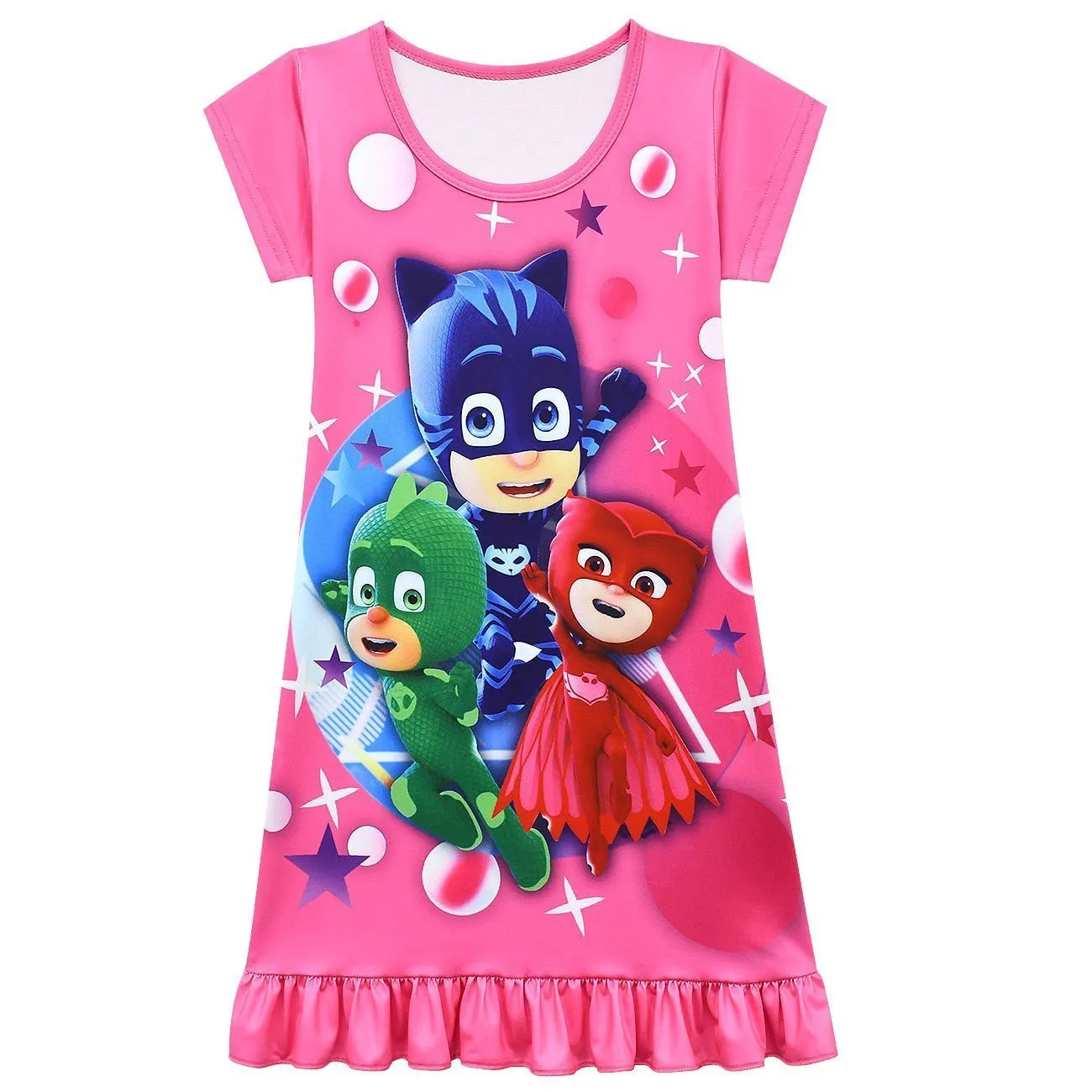 PJ Masks Pajamas Little Hero Nightgown for Toddler Kids Sleepwear Dress