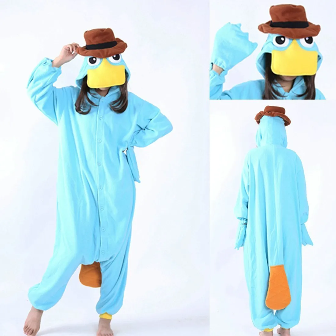 Platypus Cartoon Animal Onesies Hoodie Kigurumi Pajamas