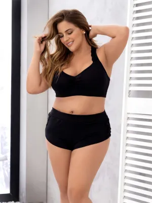 Plus Size Bae Black Pajama Set