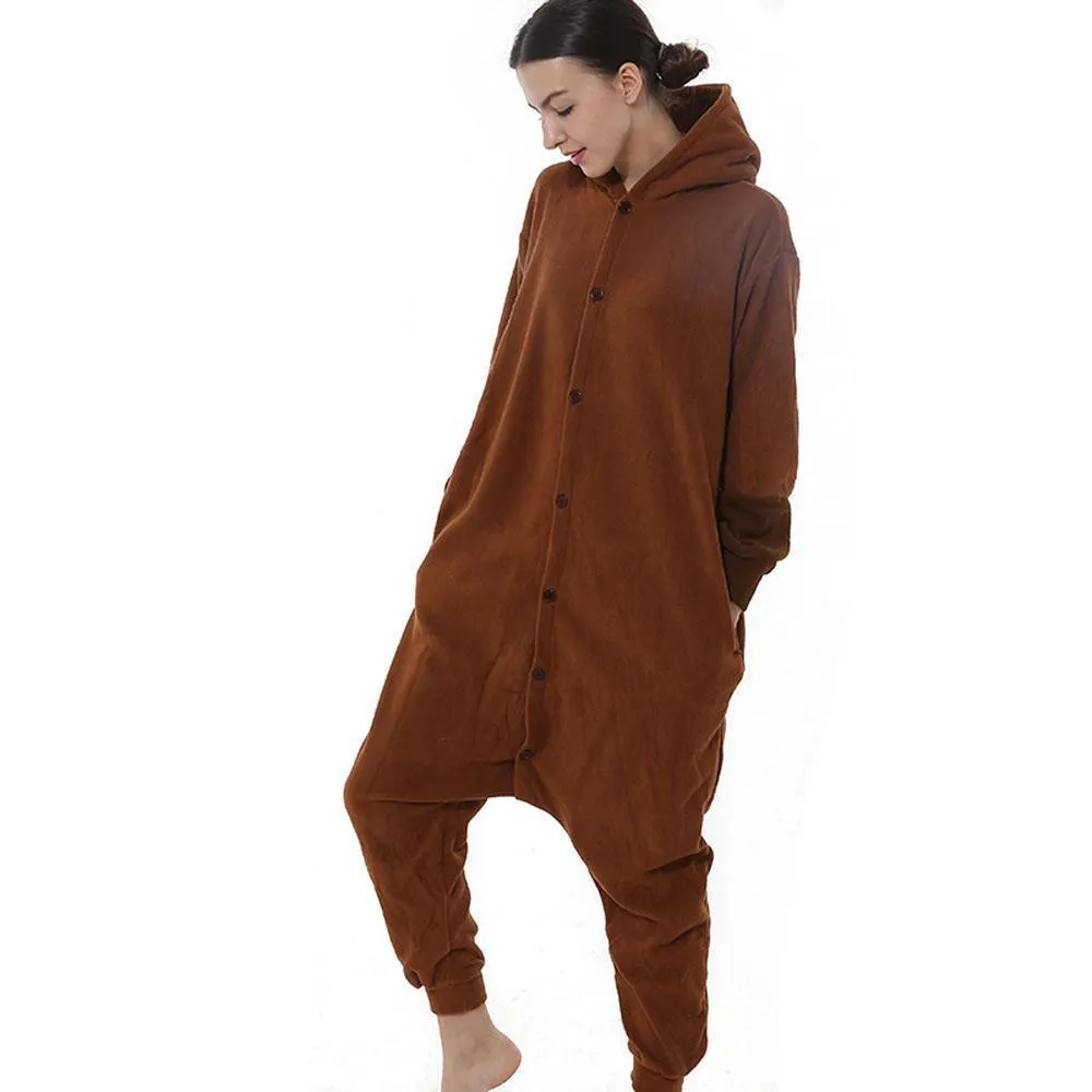 Pokemon Original Eevee Kigurumi Onesie Hoodie Costume Pajamas Brown Pajamas