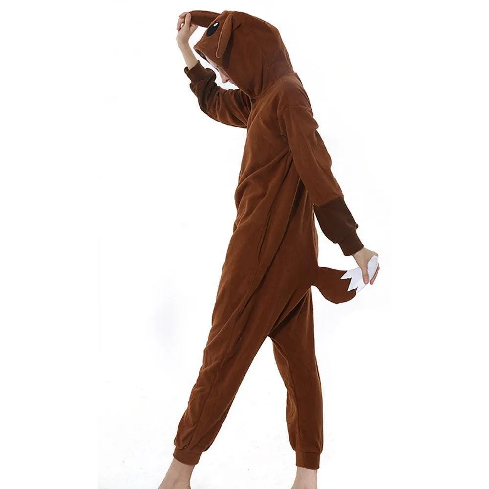 Pokemon Original Eevee Kigurumi Onesie Hoodie Costume Pajamas Brown Pajamas