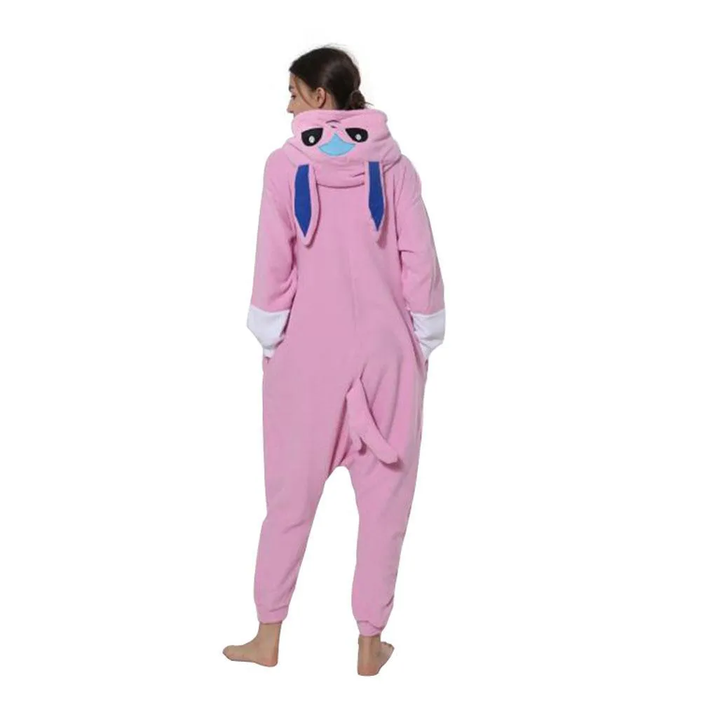 Pokemon Pink Glaceon Eevee Kigurumi Onesie Hoodie Costume Pajamas Sylveon Eevee Pajamas