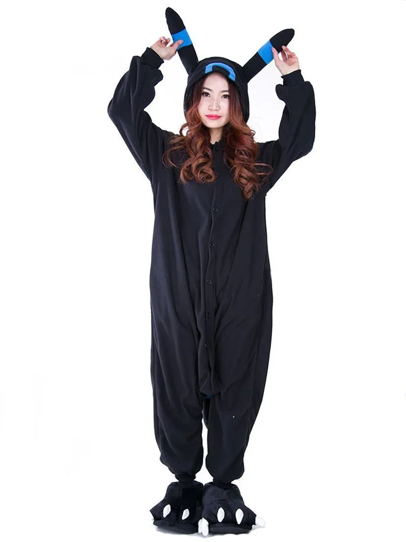 Pokemon Umbreon Eevee Kigurumi Onesie Hoodie Costume Pajamas