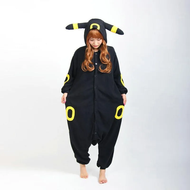 Pokemon Umbreon Kigurumi Onesie Hoodie Costume Pajamas