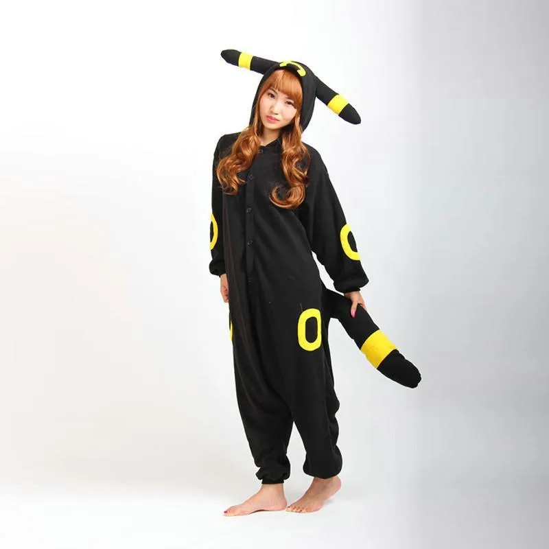 Pokemon Umbreon Kigurumi Onesie Hoodie Costume Pajamas