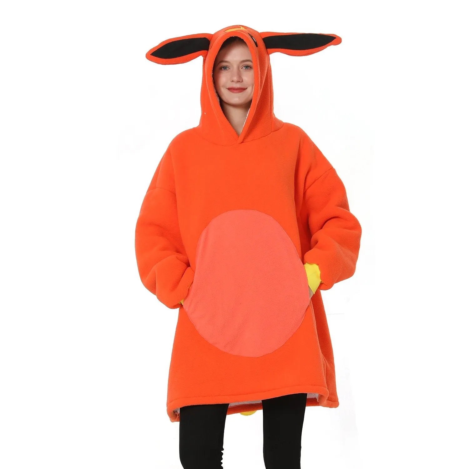 Pokémon Flareon Keep Warm Hoodie Wearable Costume Cozy Cartoon Lazy TV Blanket