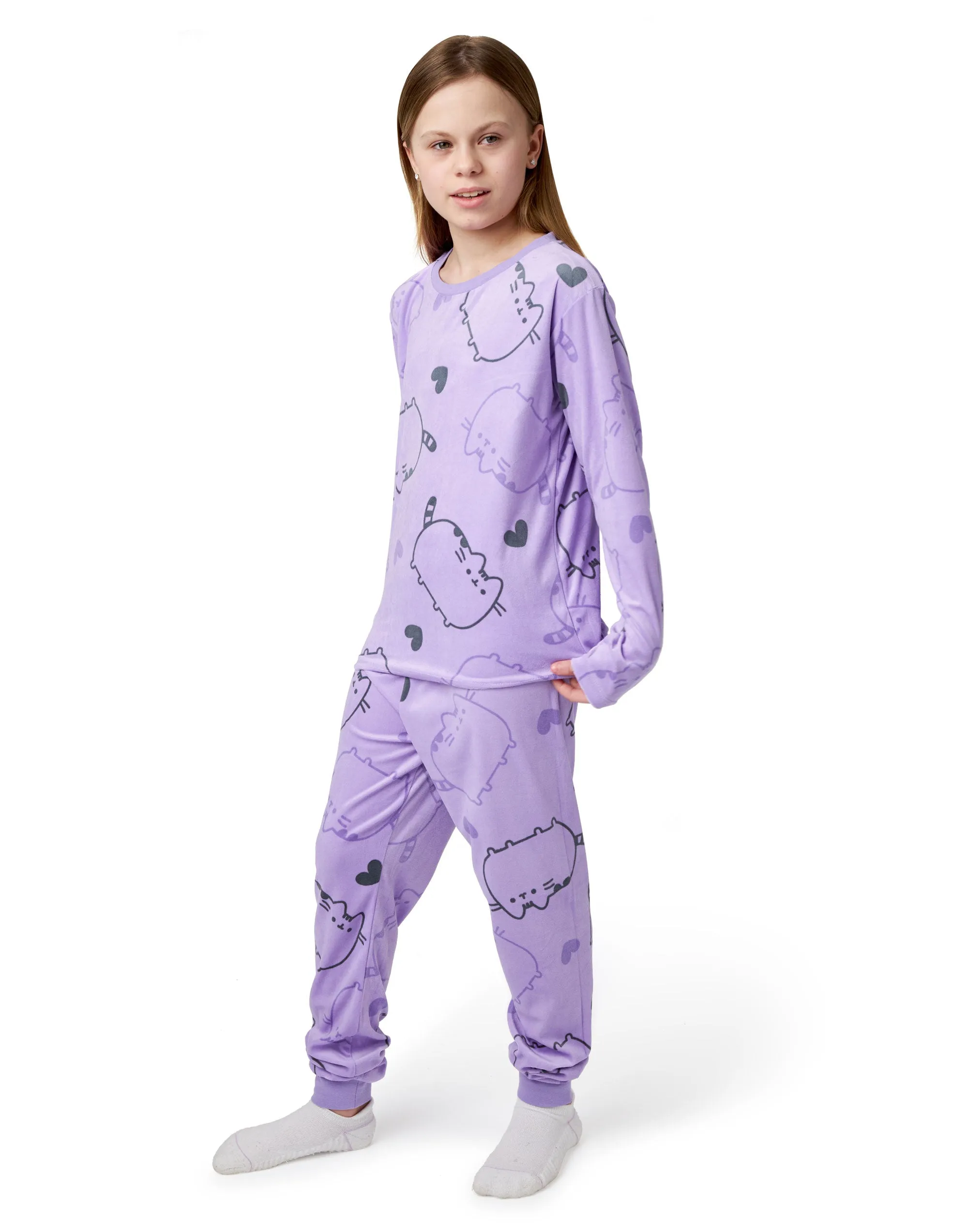 Pusheen Girls Purple Pyjama Set