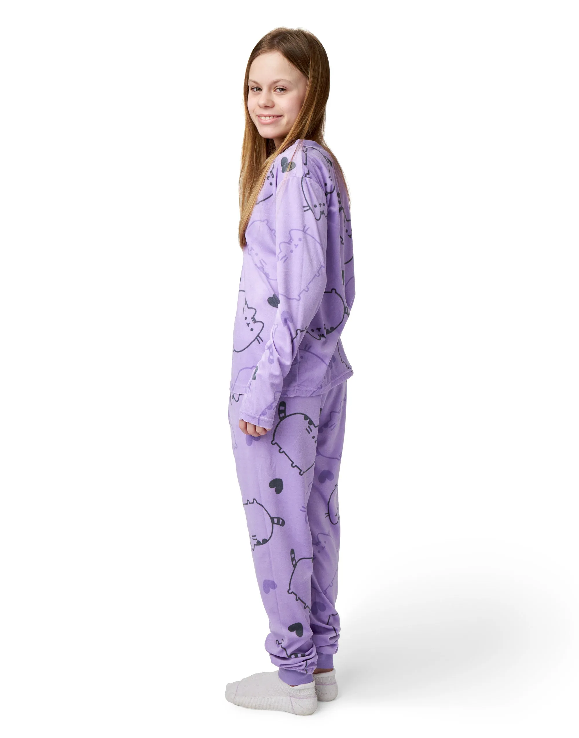 Pusheen Girls Purple Pyjama Set