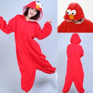 Seame Street ELMO Onesie Hoodie Costume Kigurumi Pajamas