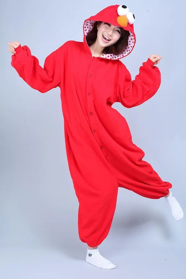 Seame Street ELMO Onesie Hoodie Costume Kigurumi Pajamas