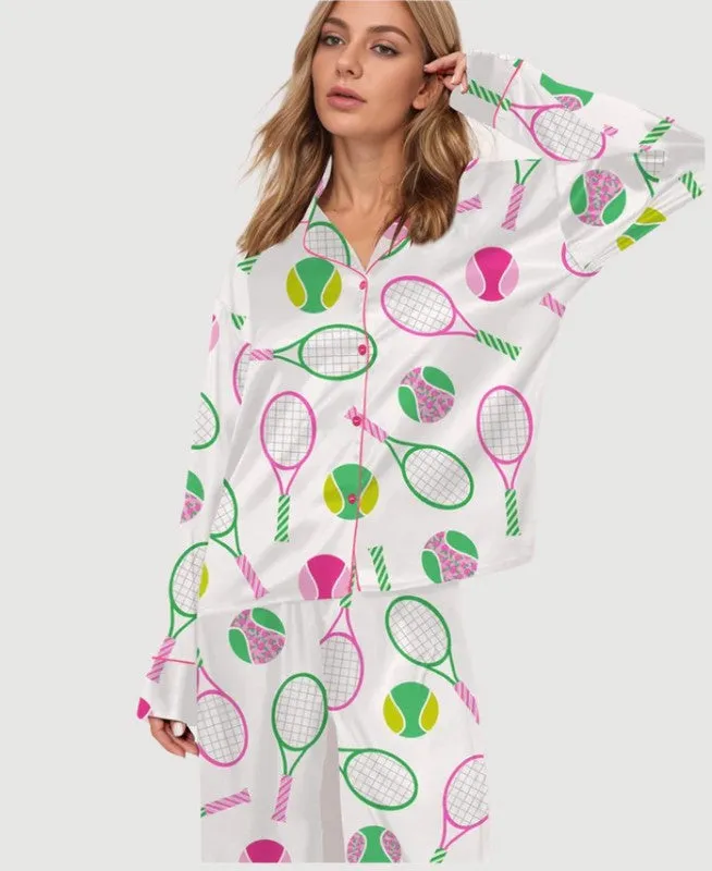 SheShow Tennis Pajamas, Long - Multi