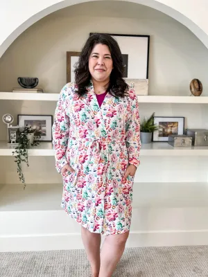 Short Bamboo Robe | Spring Blooms