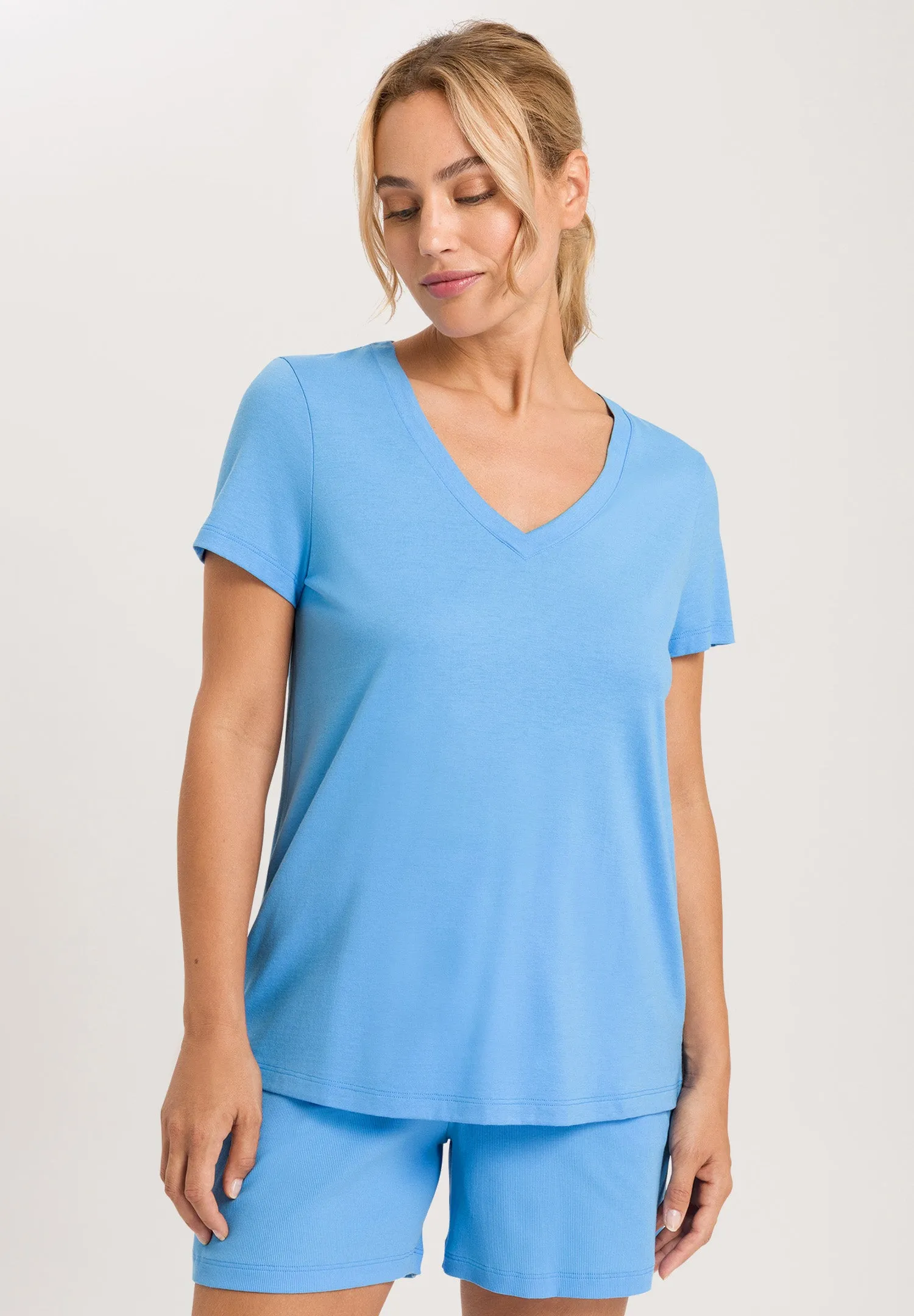 Sleep And Lounge V-Neck T-Shirt | Angelite 77876-2547