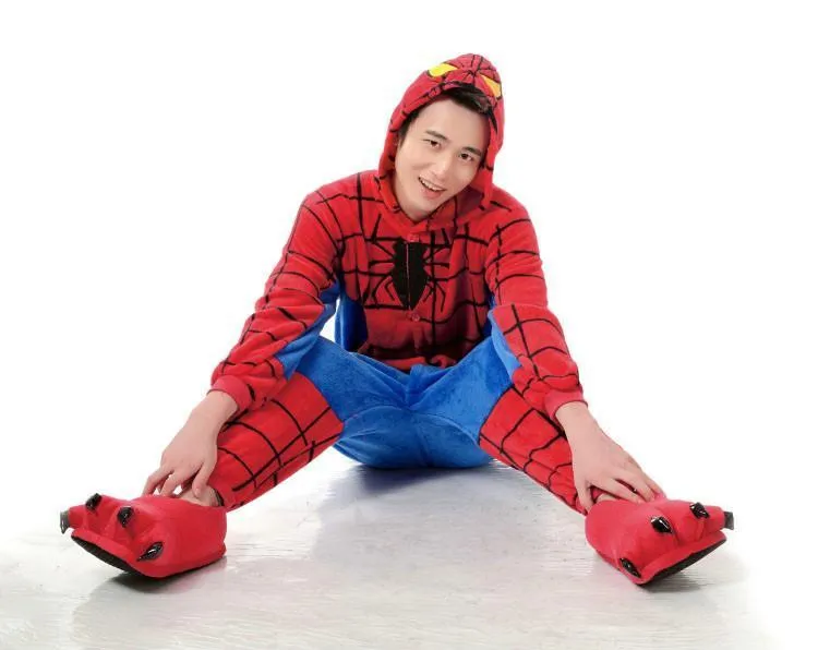 Spiderman Kigurumi Onesies Hoodie Pajamas Costume for Adult