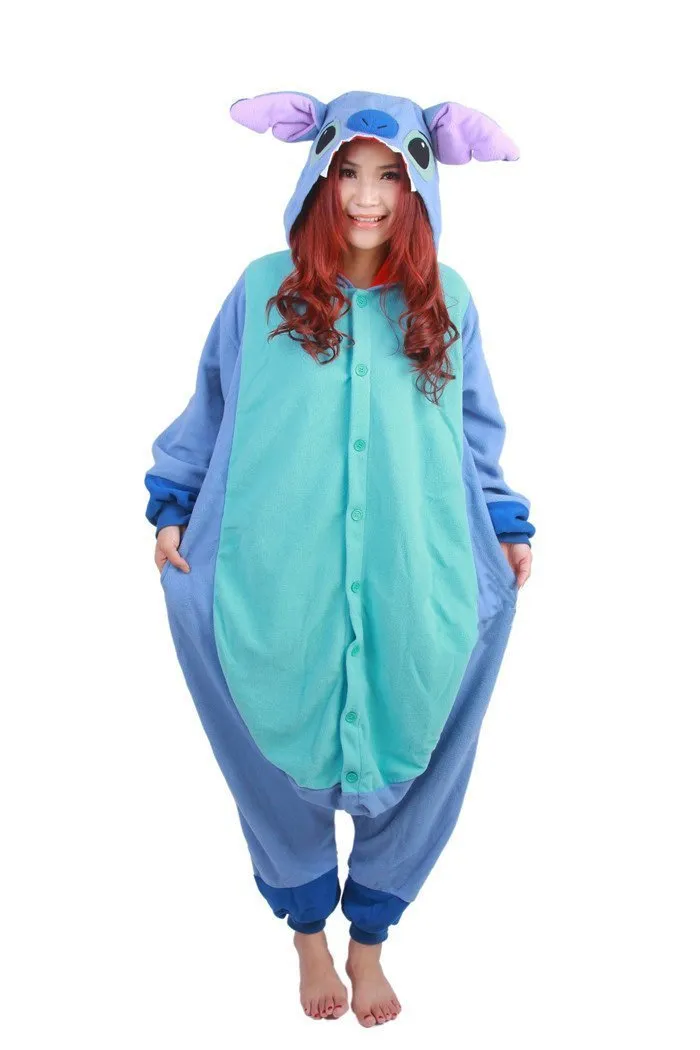 Stitch Long Sleeve Onesies Pajamas Kigurumi Costume Hoodie