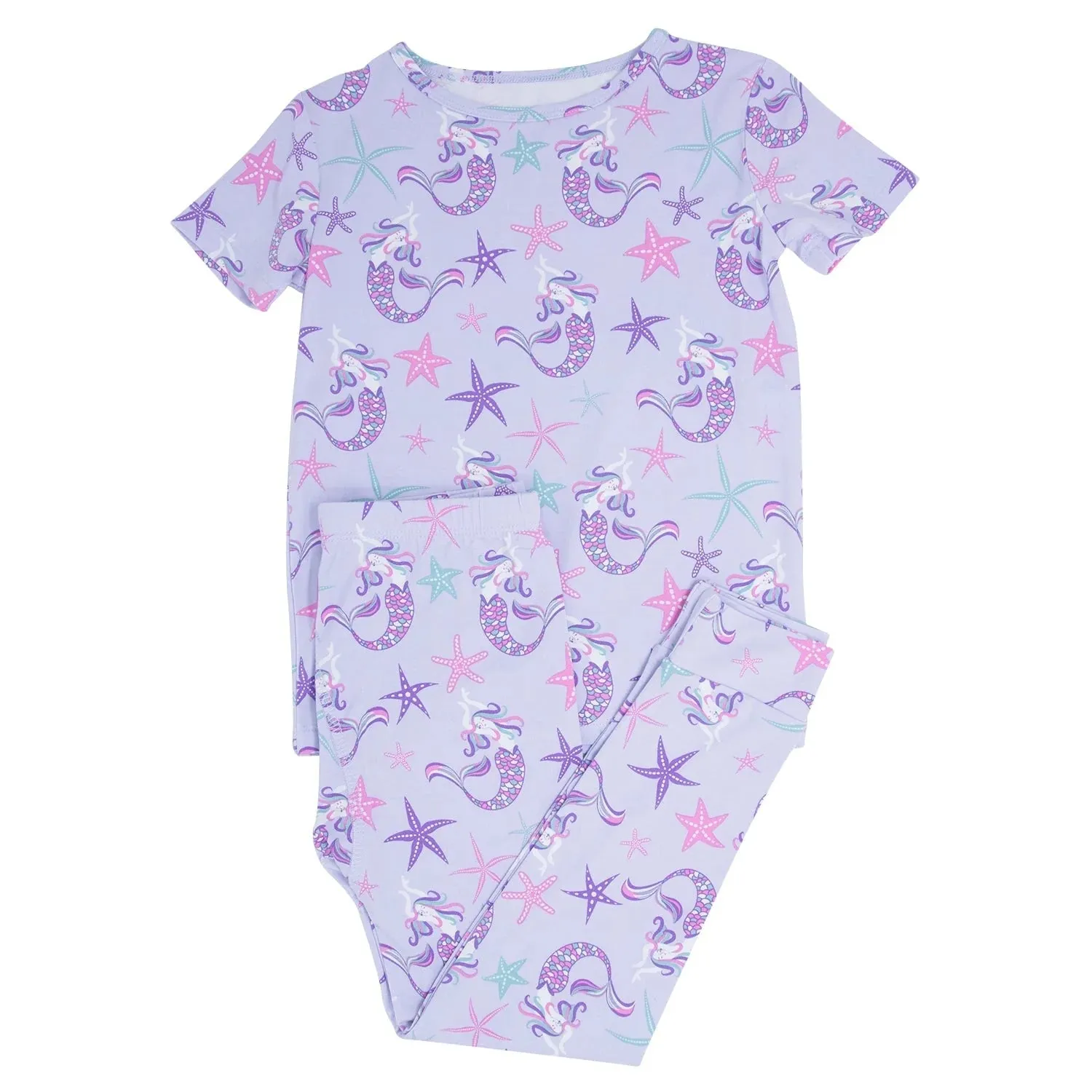 SWB Mermaid Purple Short Sleeve Bamboo Pajama