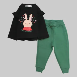 Sweet Little Bunny Long-Sleeved Fleeced Pajama