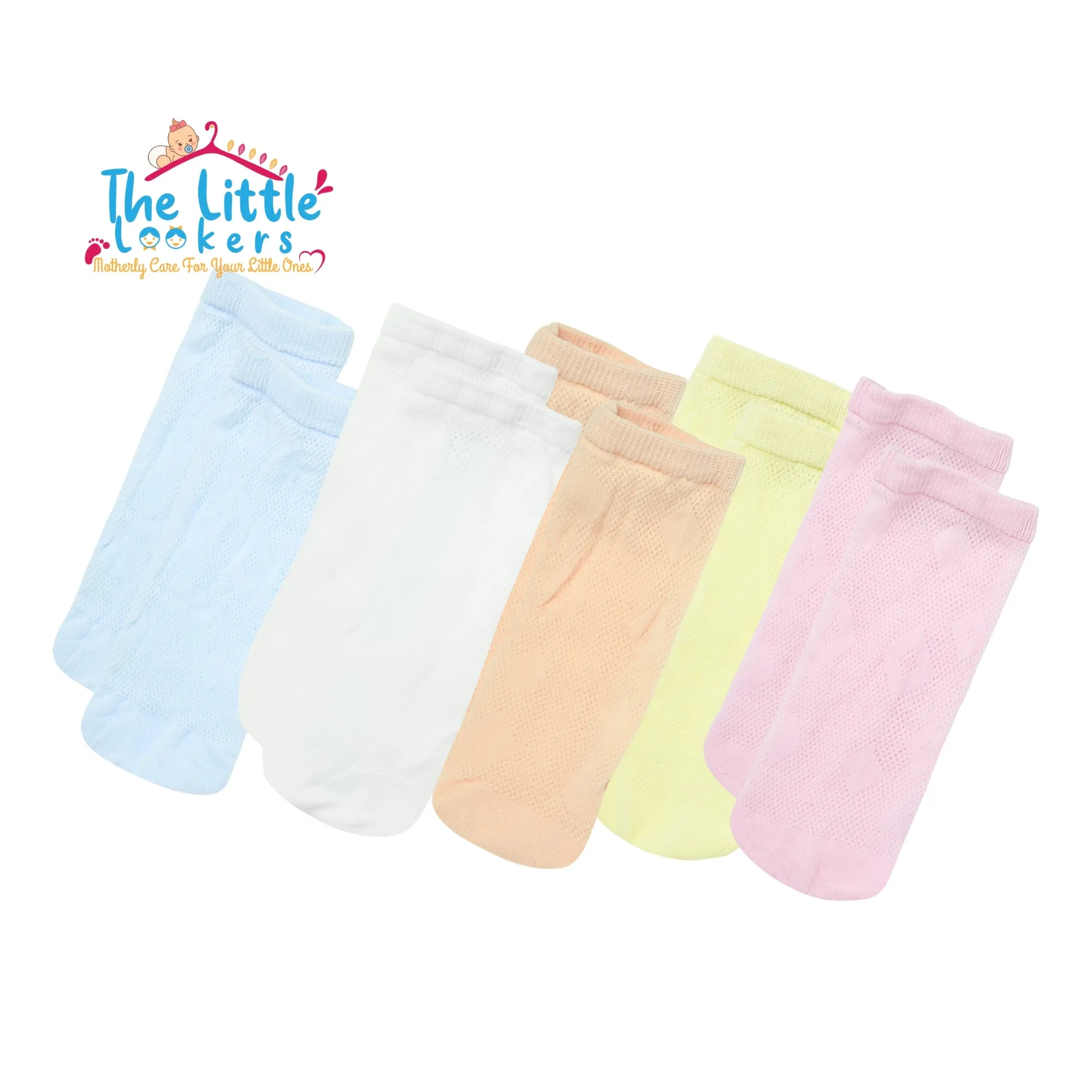 THE LITTLE LOOKERS Colorful Cotton Baby Socks Set for Baby Boys & Baby Girls (6 Months-2 Years) Set of 5 - Multicolor