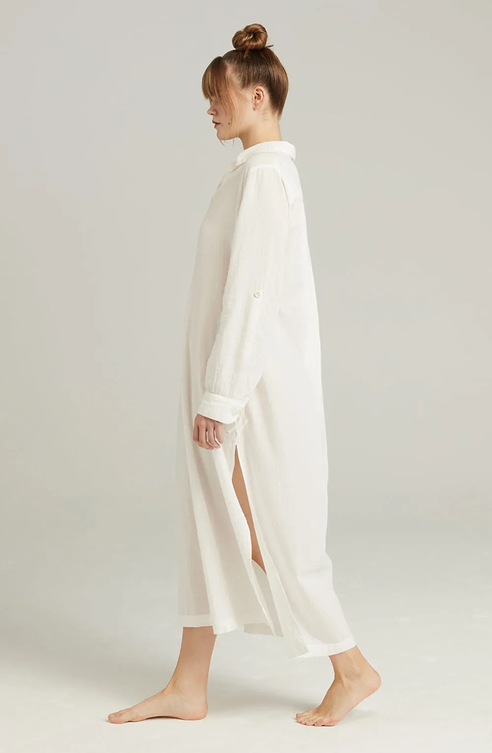 The Maxi Shirt Organic Cotton White