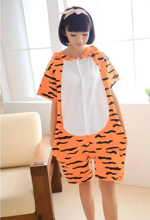 Tigger Pajamas Onesie Hoodie Kigurumi Short Sleeve Costume