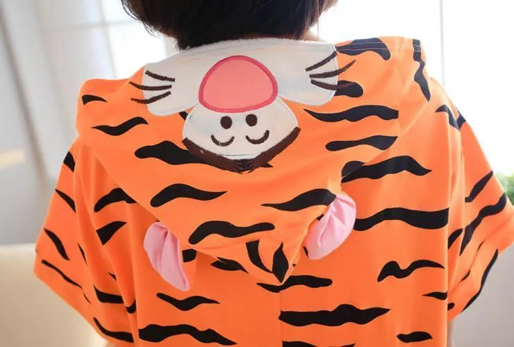 Tigger Pajamas Onesie Hoodie Kigurumi Short Sleeve Costume