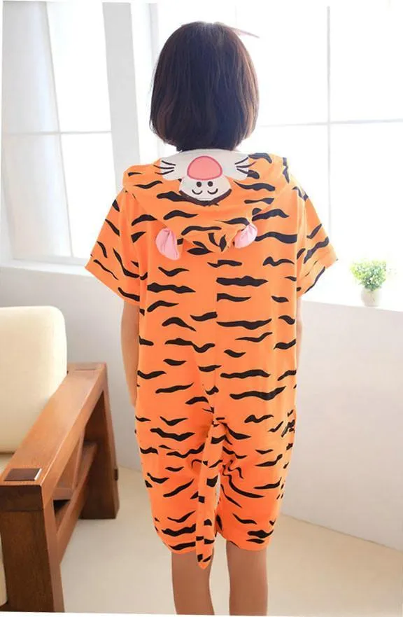 Tigger Pajamas Onesie Hoodie Kigurumi Short Sleeve Costume