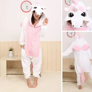 Unicorn Kigurumi Onesies Hoodie Pink Pajamas Animal Costume