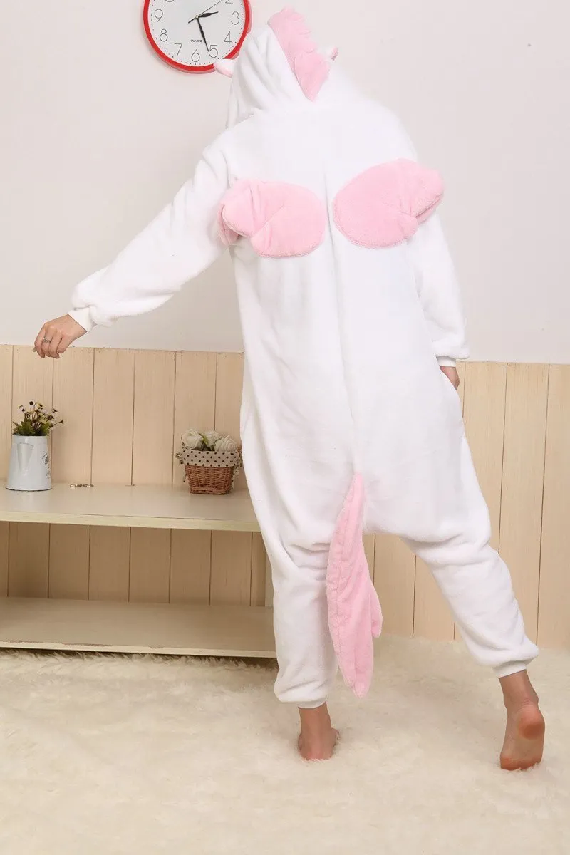 Unicorn Kigurumi Onesies Hoodie Pink Pajamas Animal Costume