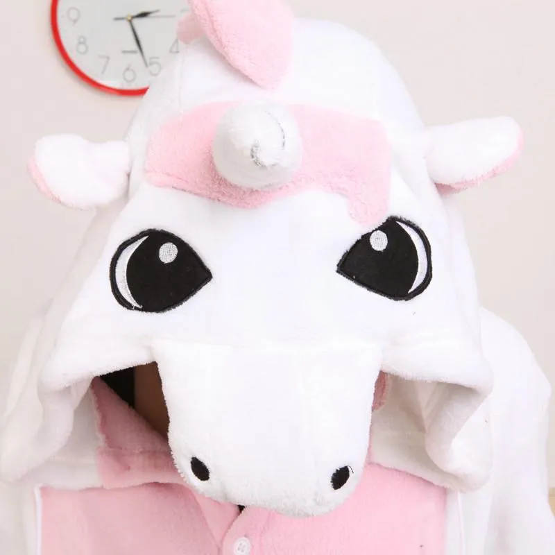 Unicorn Kigurumi Onesies Hoodie Pink Pajamas Animal Costume