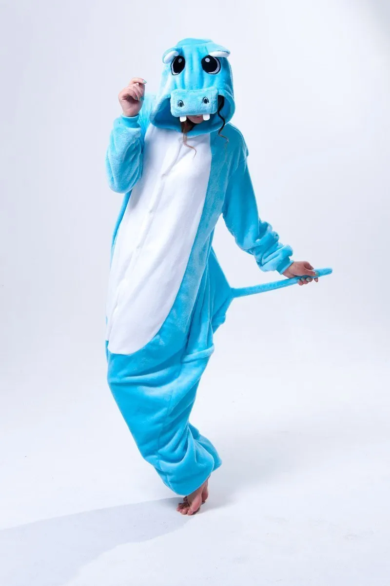 Unisex Adult Hippo Onesies Hoodie kigurumi Costume Pajamas