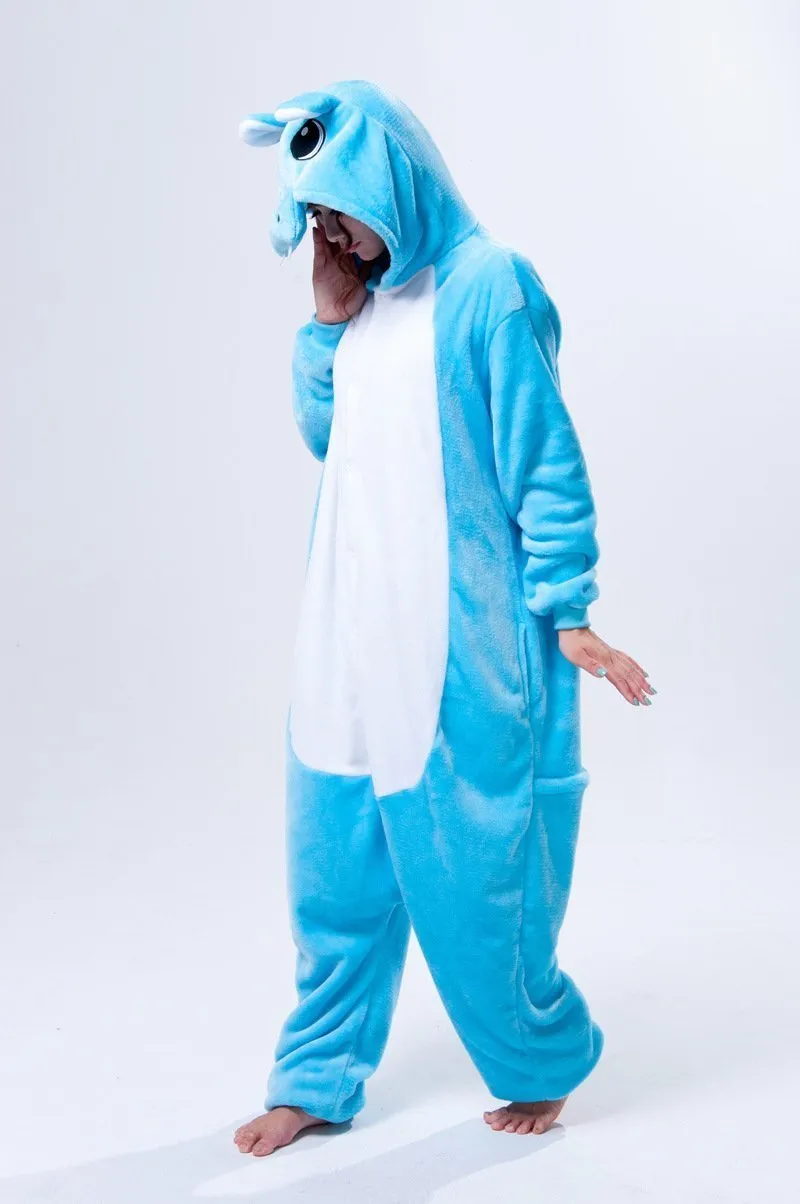 Unisex Adult Hippo Onesies Hoodie kigurumi Costume Pajamas