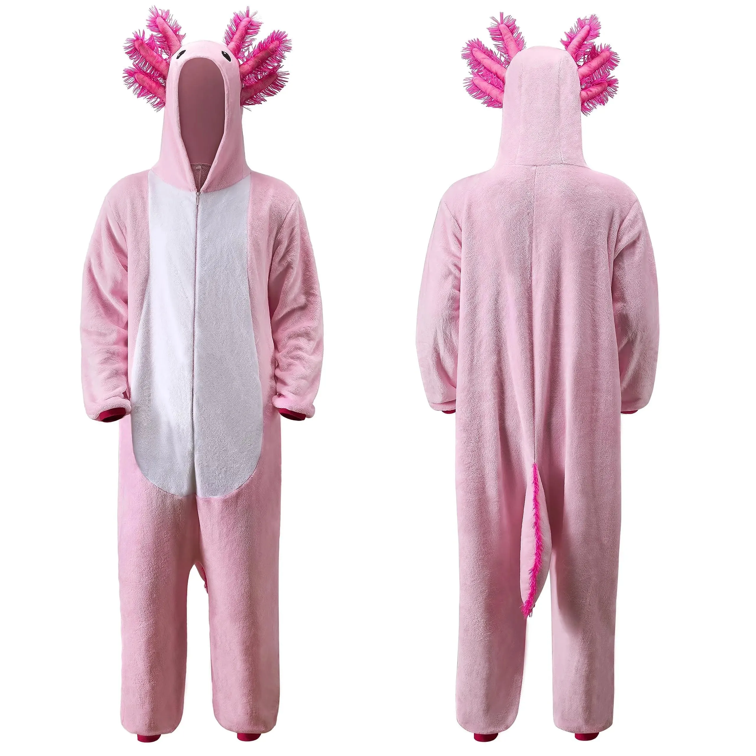 Unisex Adult Pajama Plush Costume with Hat Tail