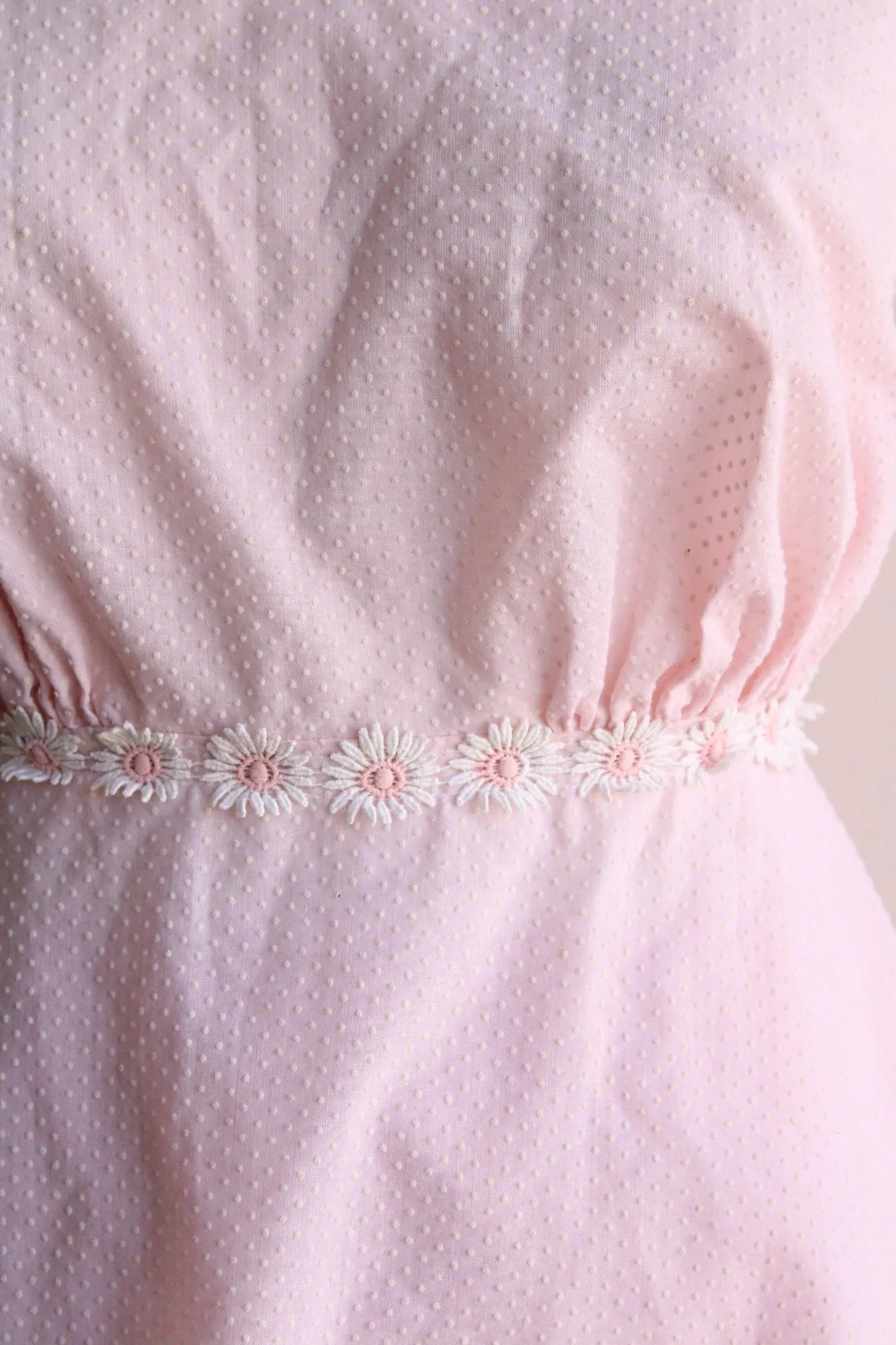 Vintage 1960s Pink Daisy Babydoll Pajamas