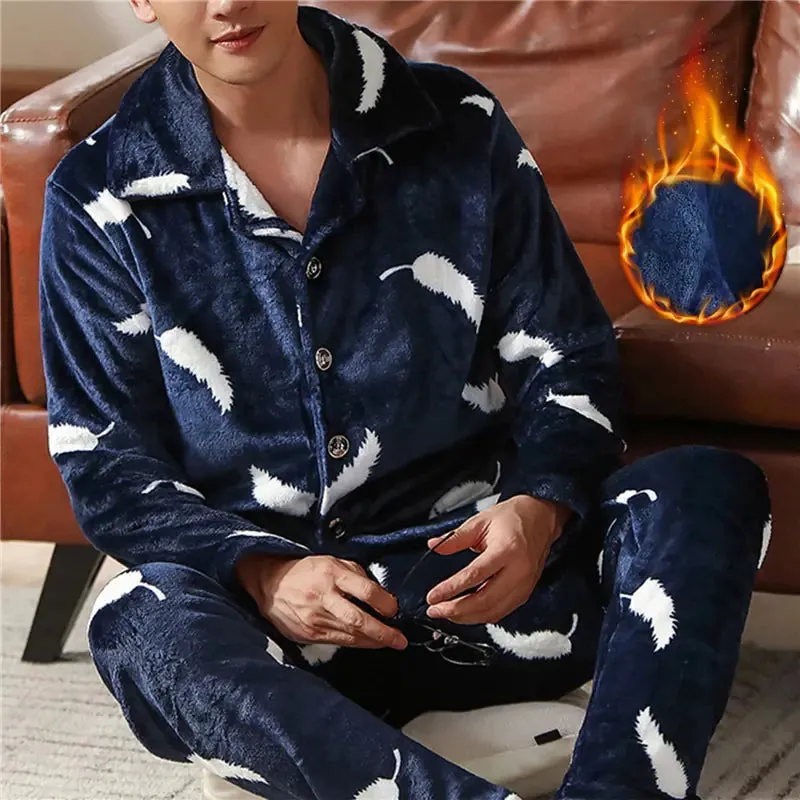 Warm Flannel Pajamas Sets