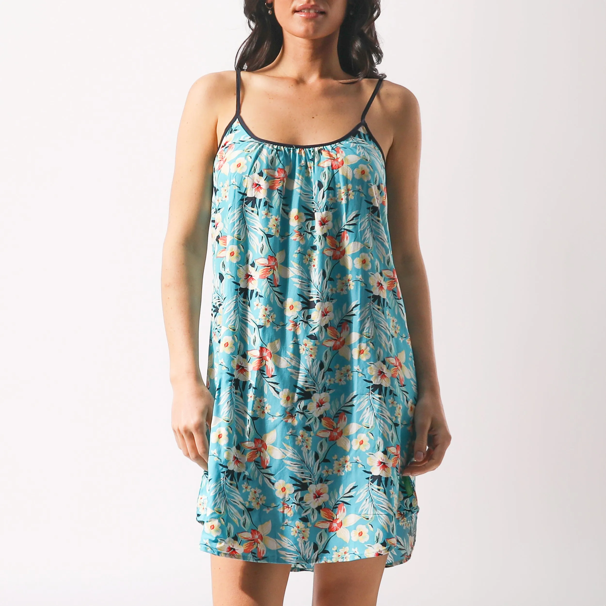 Women's Twilight Floral Woven Chemise - Blue