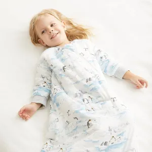 Wonderful Glacier Long Sleeve Kids Blue Sleeping Bag