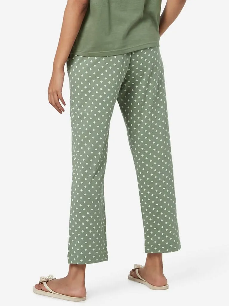 Wunderlove Olive Printed Pyjamas